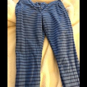 Gap straight leg striped khakis